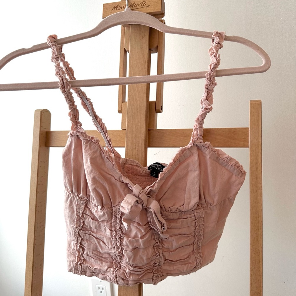 Pink Lace Camisole with Adjustable Straps